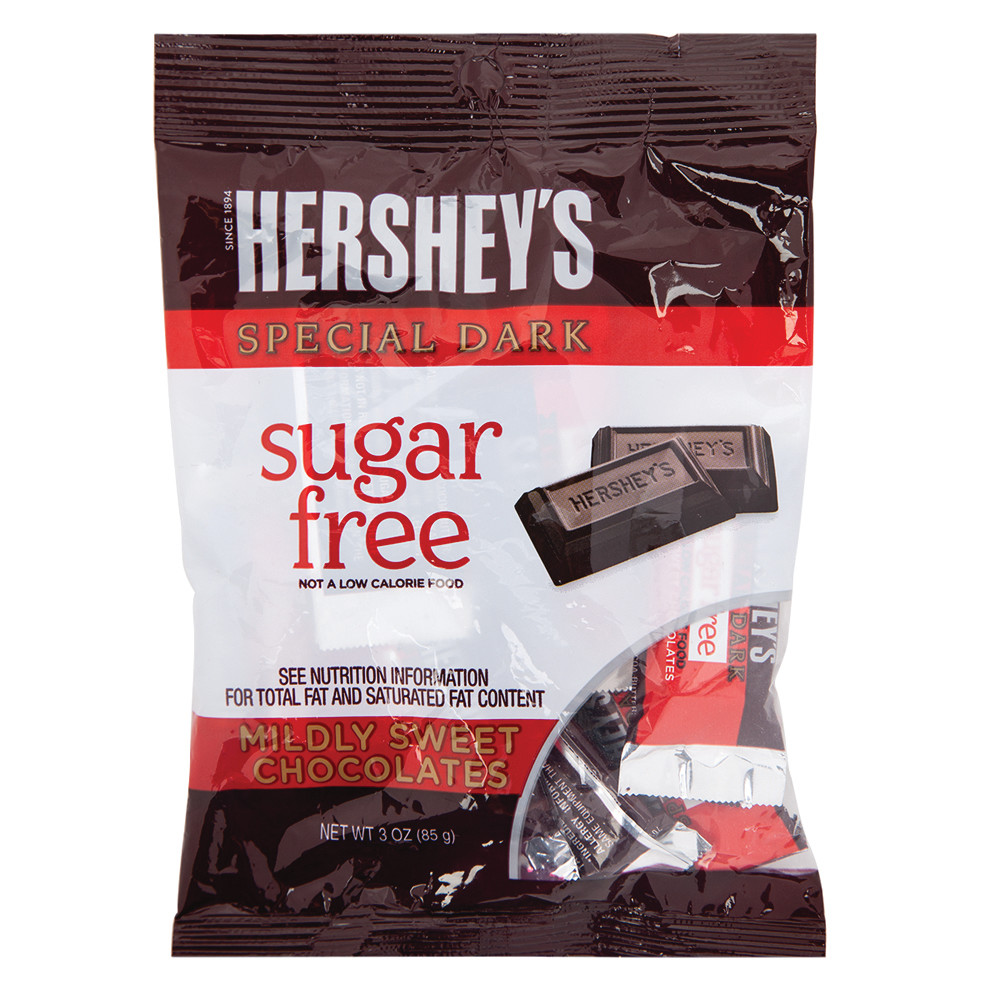 HERSHEY'S SPECIAL DARK Sugar Free Peg Bag, 3 oz, 12 Count –