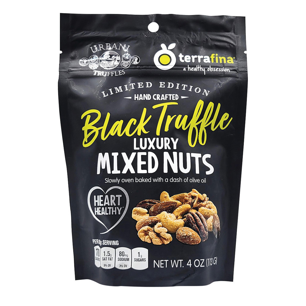 Urbani Black Truffle Mixed Nuts 4 oz Pouch Nassau Candy