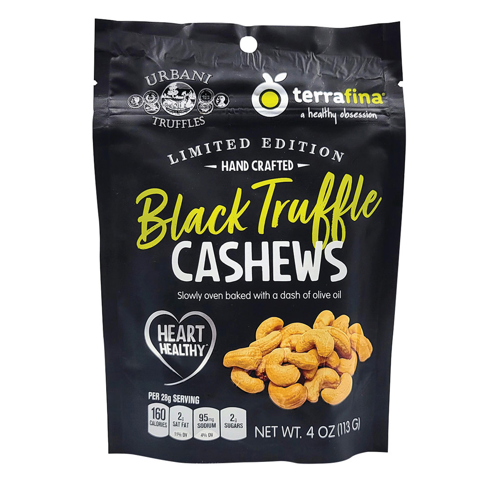 Urbani Black Truffle Cashews 4 oz Pouch Nassau Candy