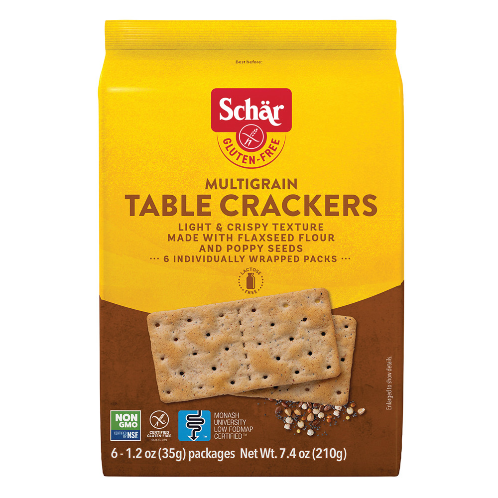 Schar Multigrain Table Crackers 7.4 Oz Box Nassau Candy