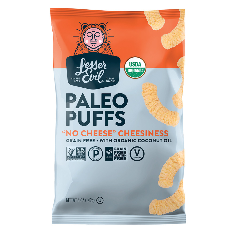 paleo puffs lesser evil