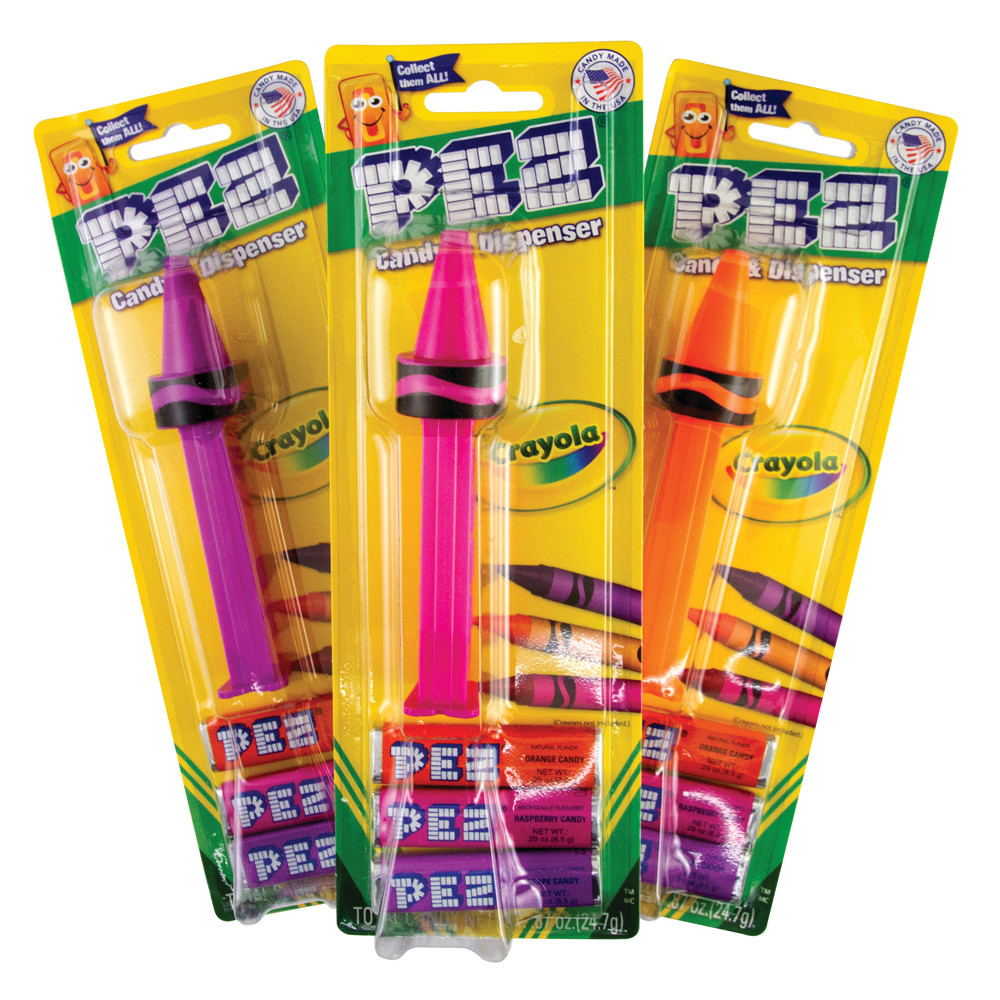 Crayola PEZ Assorted Dispensers, Crayon PEZ