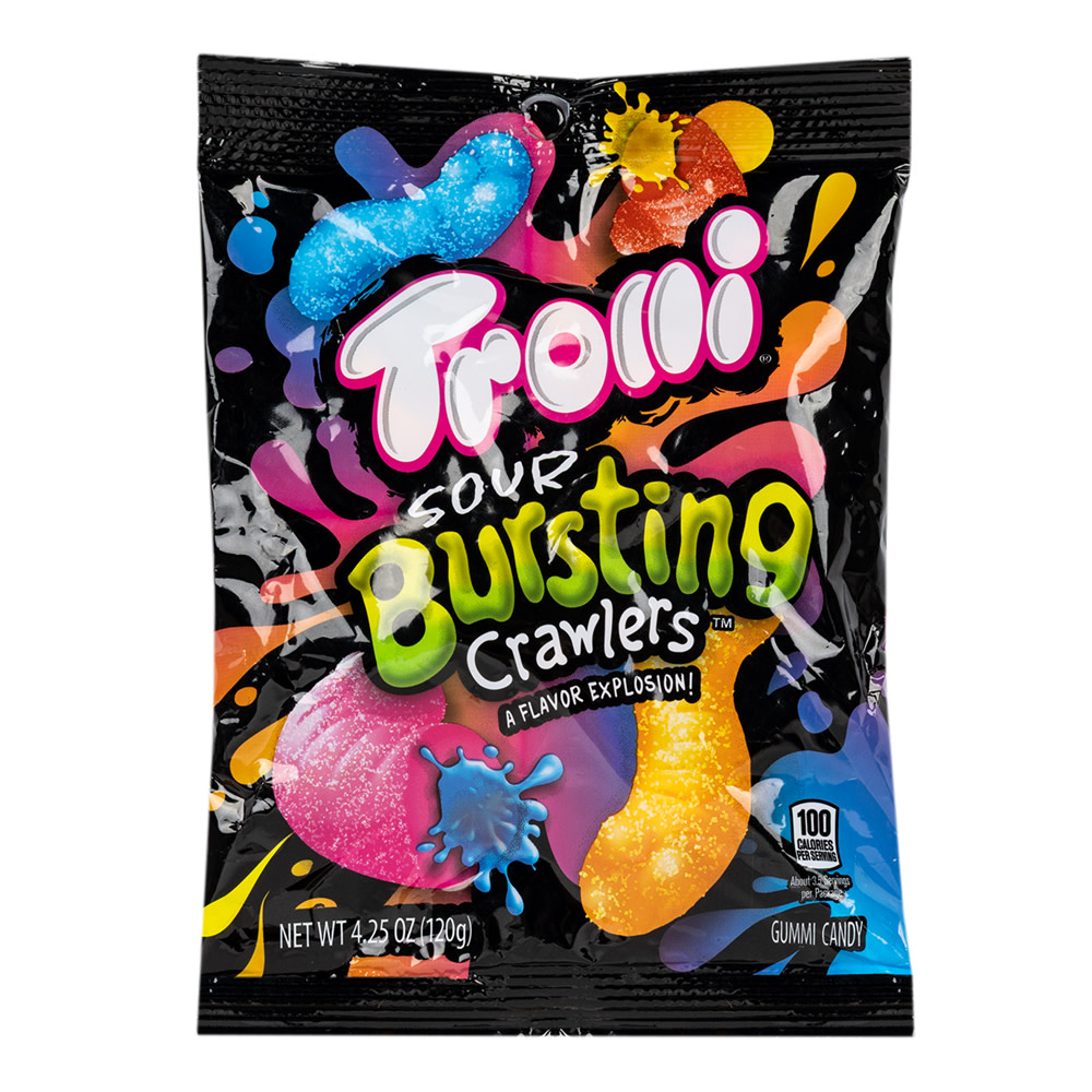 Trolli Sour Bursting Crawlers 4.25 oz Peg Bag Nassau Candy