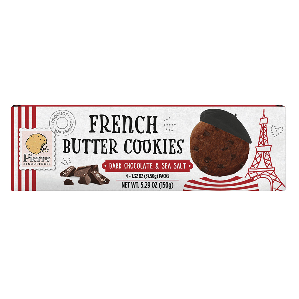 Pierre French Butter Chocolate & Sea Salt Cookies Nassau Candy