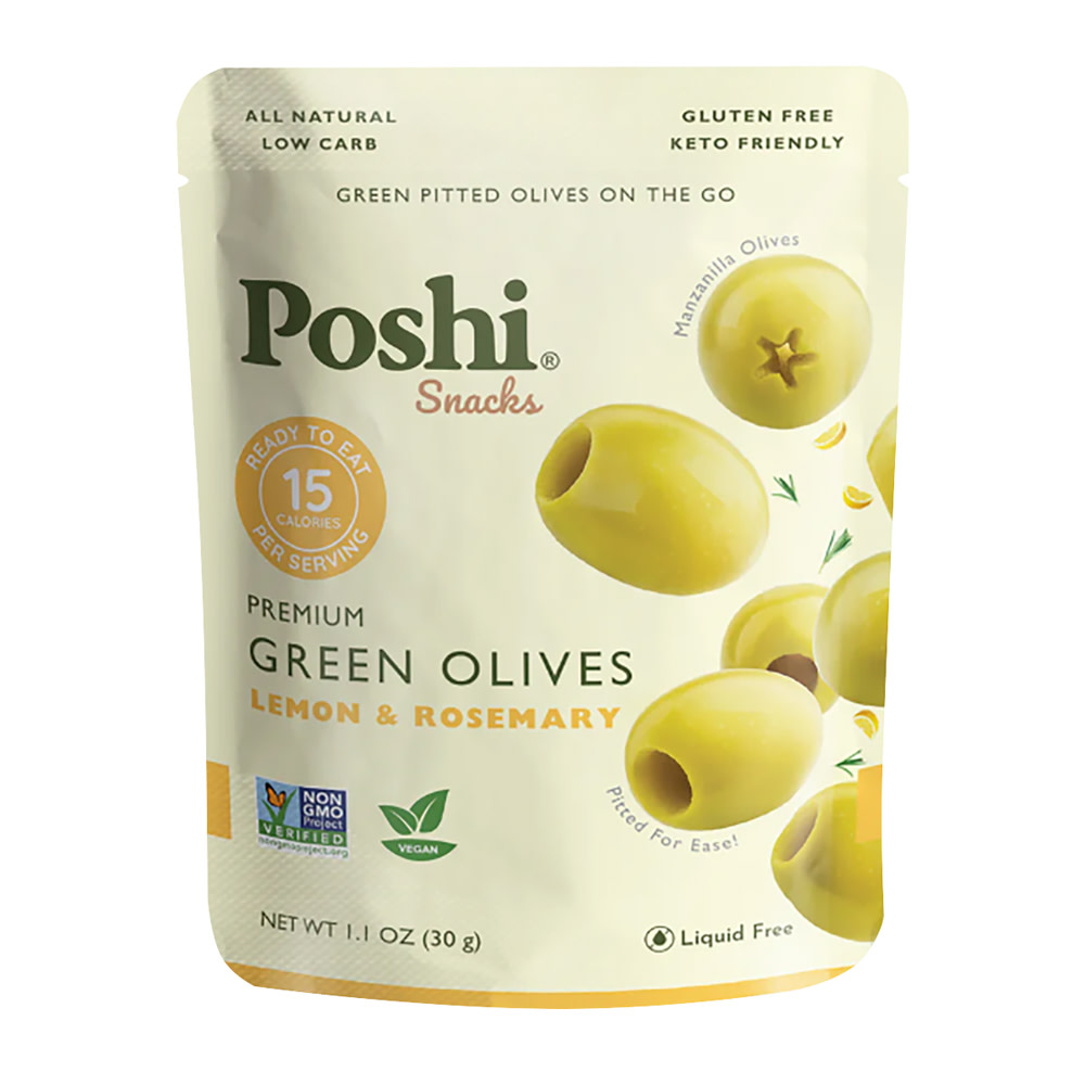 Oloves Pitted Green Olives Lemon and Rosemary Nassau Candy