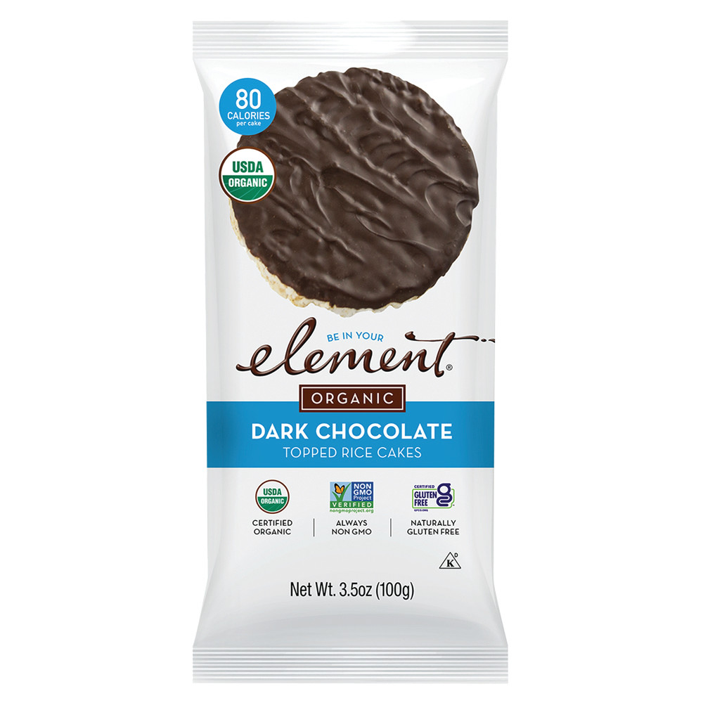 Element Organic Dark Chocolate Rice Cakes | Nassau Candy