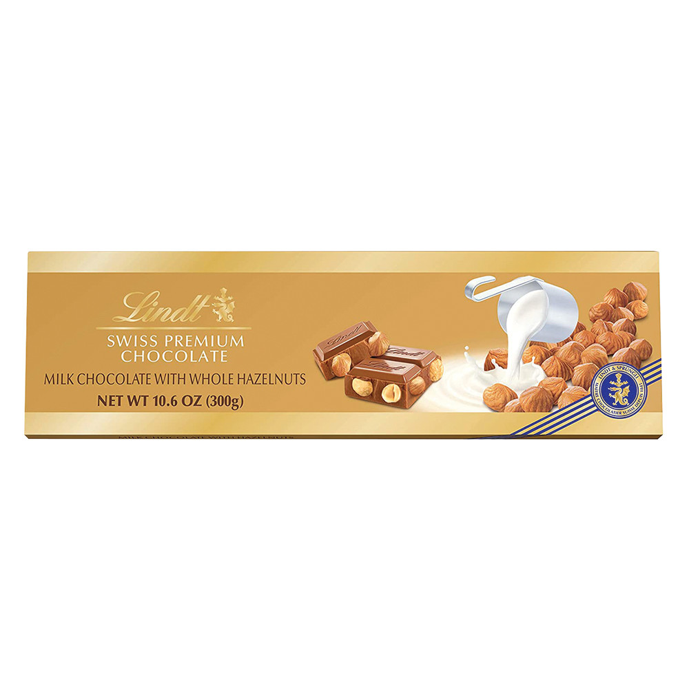 Lindt Swiss Milk Chocolate Hazelnut 10.6 oz Bar 10ct Box