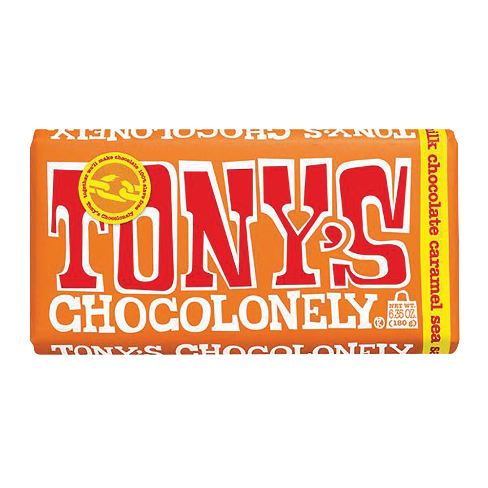 Tony's Chocolonely 32% Chocolate Caramel Sea Salt | Nassau Candy