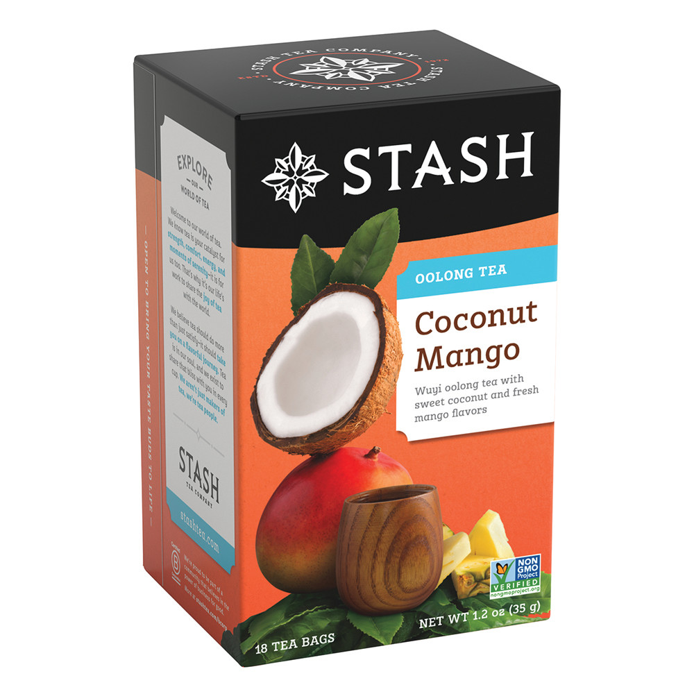 Stash Coconut Mango Oolong Tea With Wuyi Oolong 18 Ct Box Nassau Candy