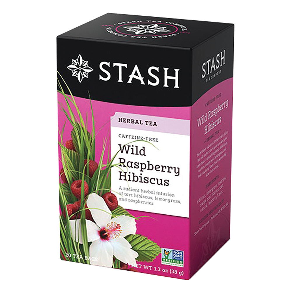 Stash Wild Raspberry Hibiscus Herbal Tea 20 Ct Box | Nassau Candy