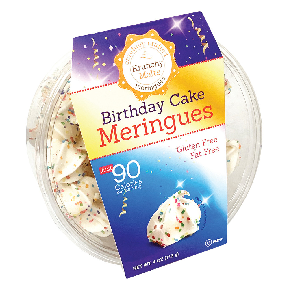 Krunchy Melts Birthday Cake Meringues 4 oz Nassau Candy