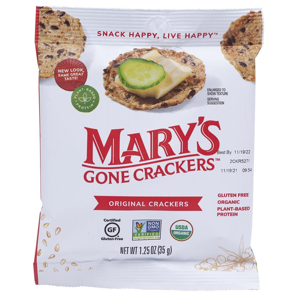 Mary's Gone Crackers Original 1.25 oz Pouch Nassau Candy