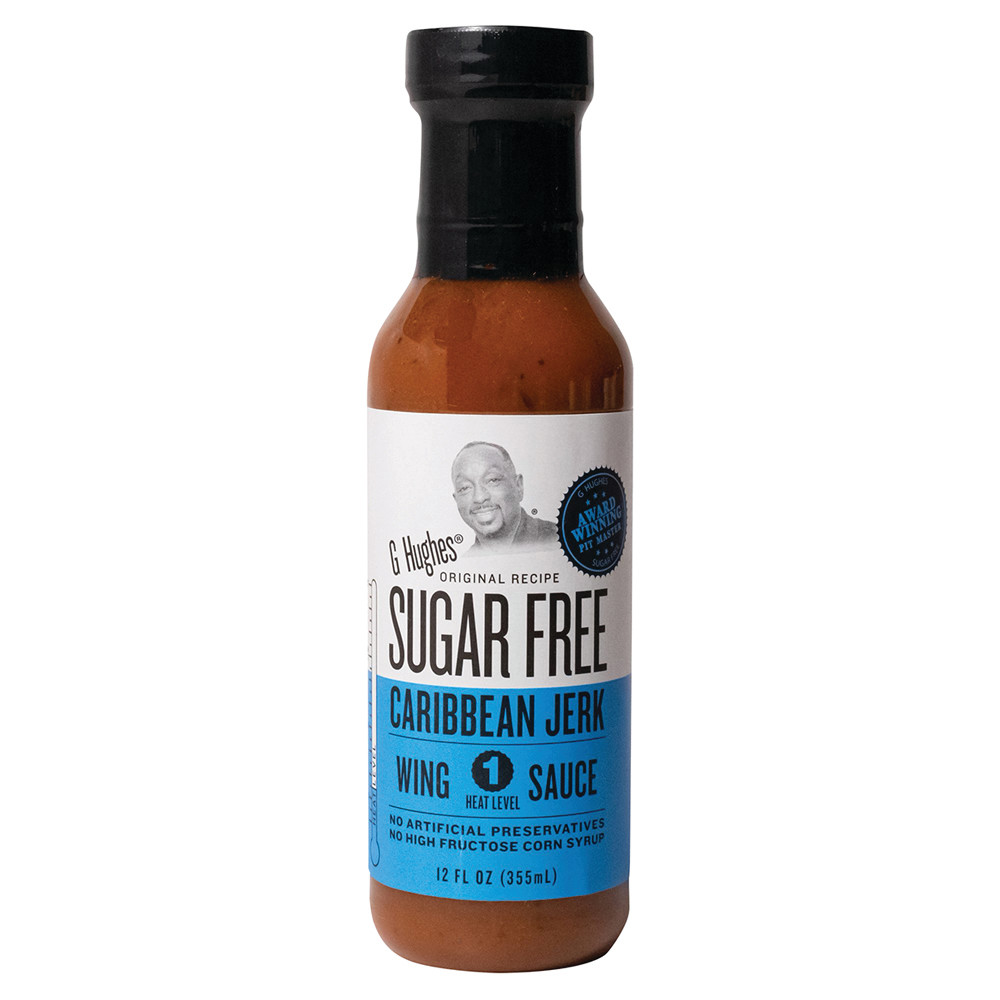 G. Hughes Sugar Free Caribbean Jerk Wing Sauce 12 oz Bottle Nassau Candy