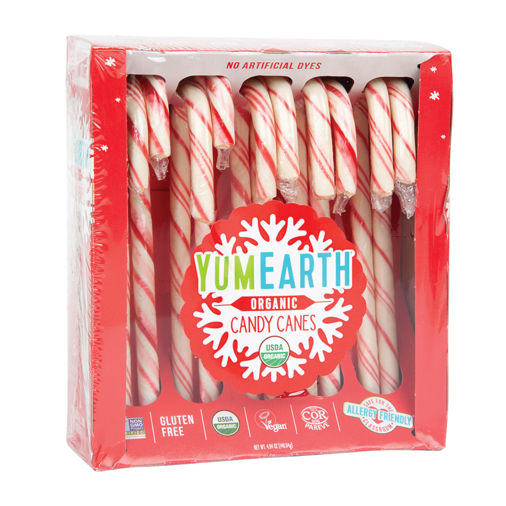 YumEarth Organic Candy Canes 10-Piece Box | Nassau Candy