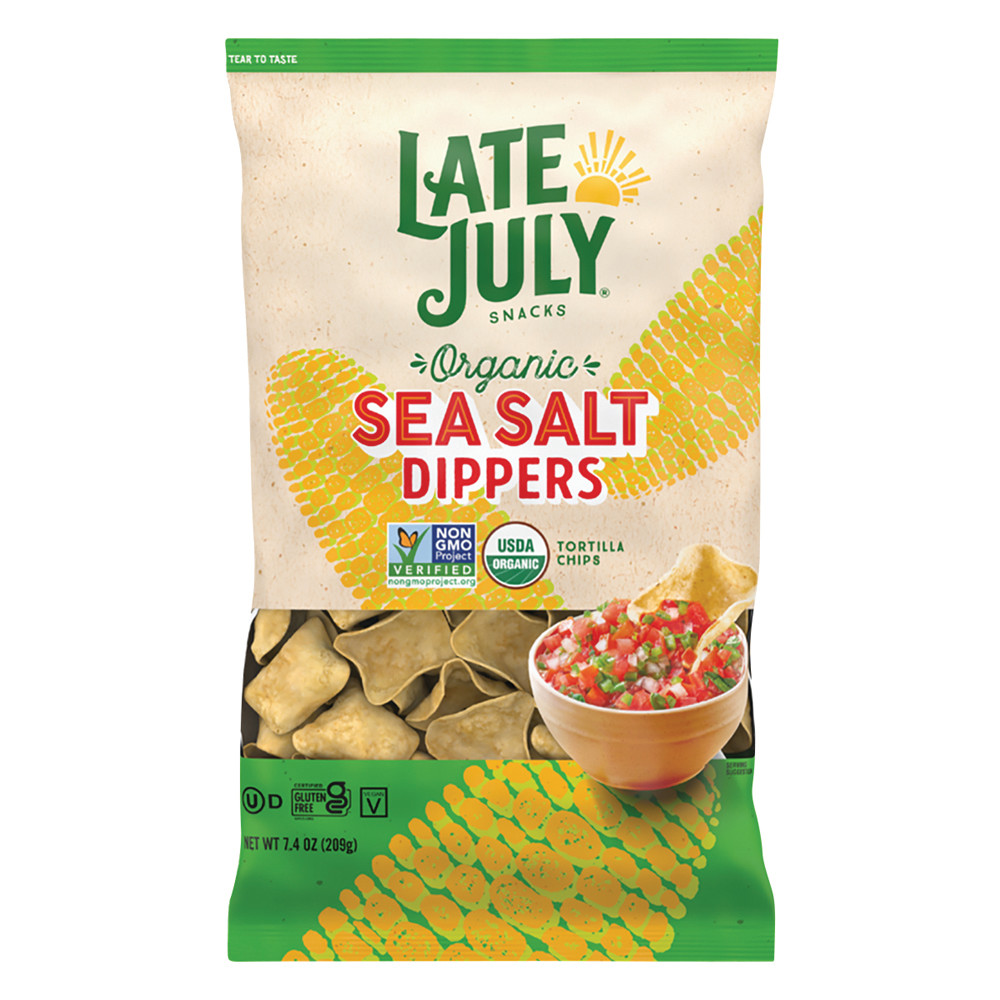 Late July Sea Salt Dippers Tortillas 7.4 oz Bag | Nassau Candy