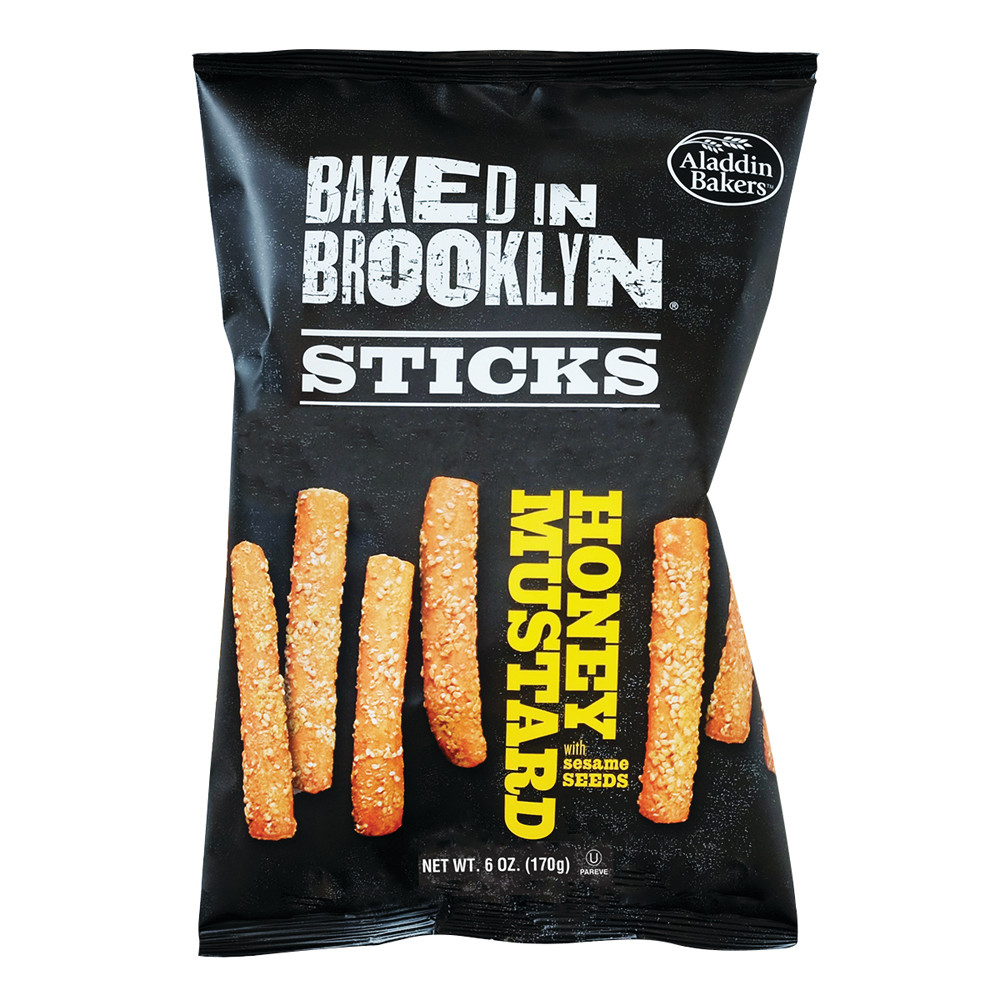 Baked in Brooklyn Honey Mustard Sticks 6 oz Bag Nassau Candy