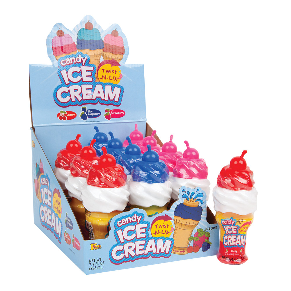 Candy Ice cream Twist-N-Lik Candy, Strawberry, Ages 3+ - 0.64 fl oz