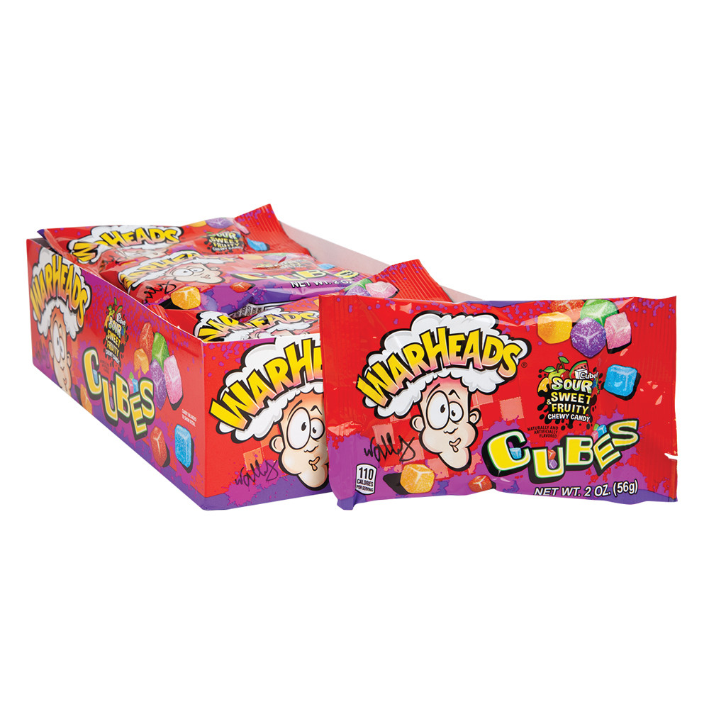 Warheads Sour Chewy Cubes Peg Bag 5oz - 12ct – I Got Your Candy