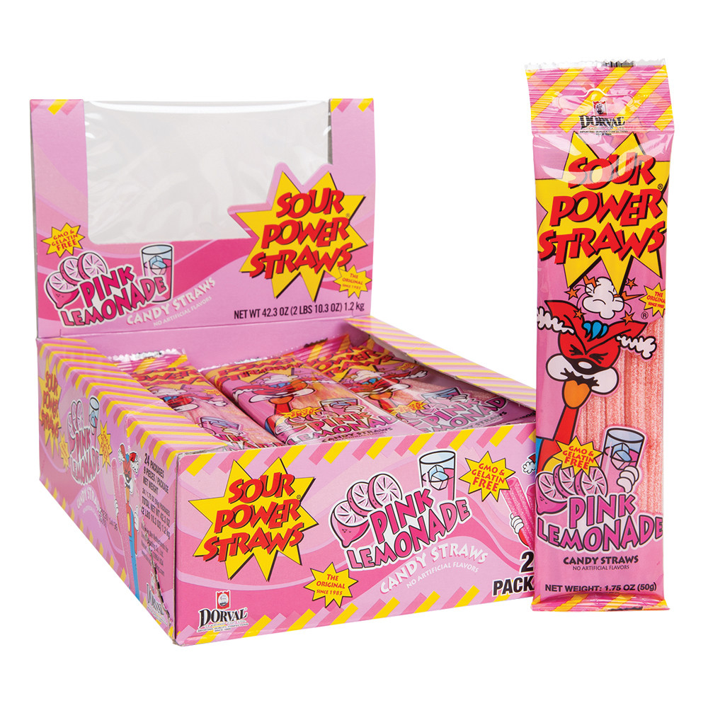 Sour Power Straws Pink Lemonade - 1.75oz