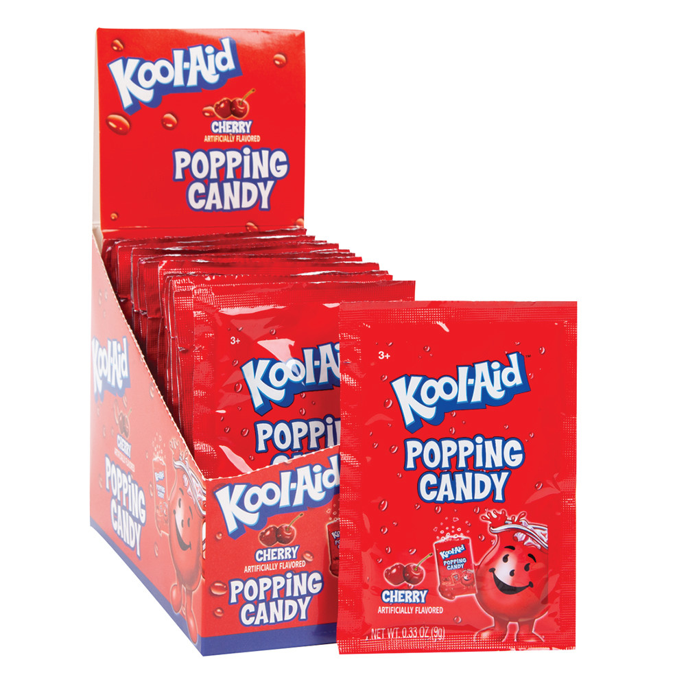 Alvorlig Jeg vil have Foran dig Kool-Aid Cherry Popping Candy .33 oz Pouch | Nassau Candy