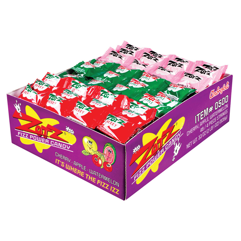 Zotz Assorted Strings Cherry, Apple, Watermelon Nassau Candy