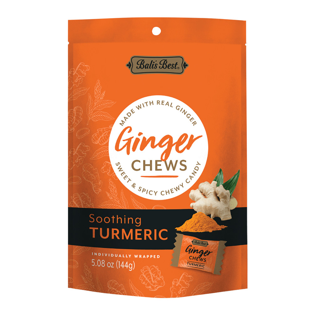 Balis Best Soothing Turmeric Ginger Chews 508 Oz Pouch Nassau Candy 6243