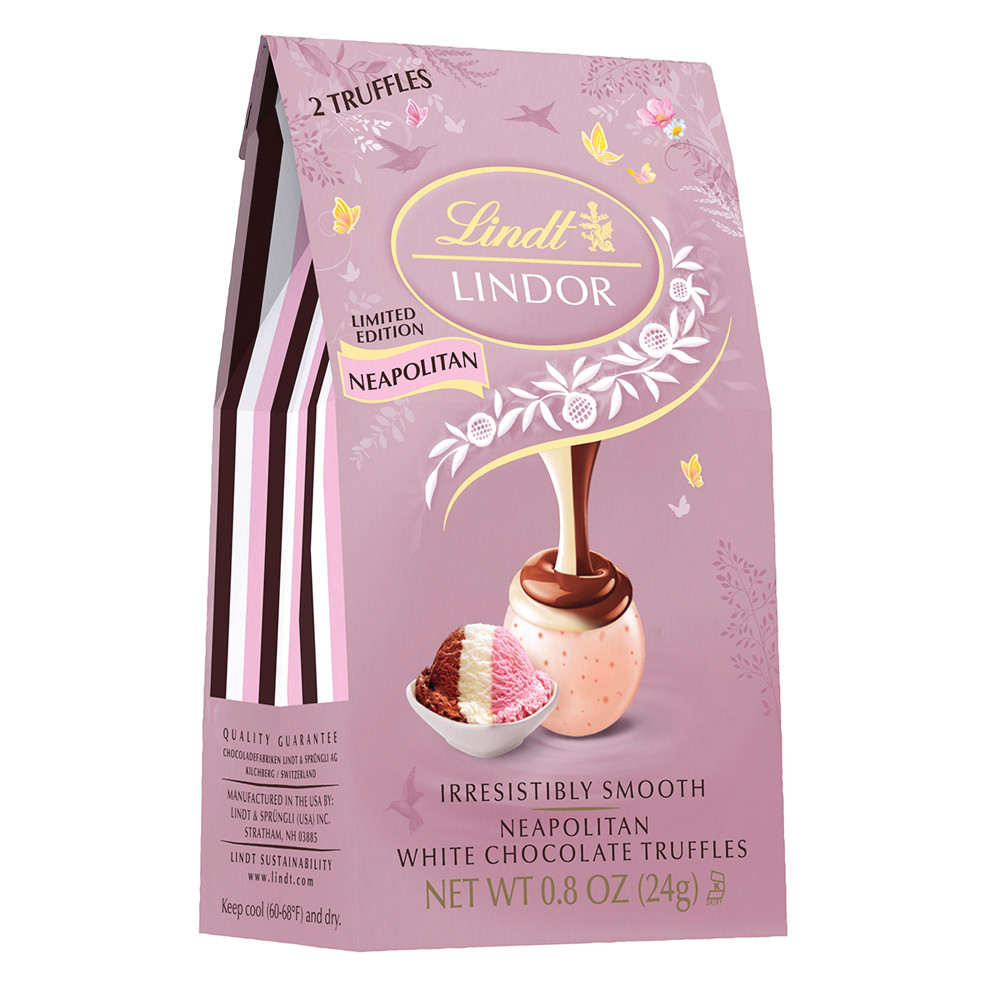 Lindt Lindor Milk and White Milk Chocolate Truffles Mini Holiday Gift - All  City Candy