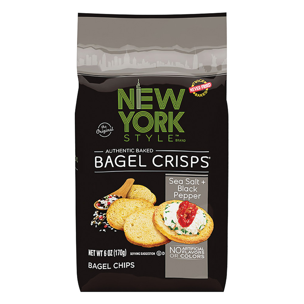 NY Style Sea Salt & Black Pepper Bagel Crisps 6 oz Bag NY Style Sea Salt & Black Pepper Bagel Crisps 6 oz Bag