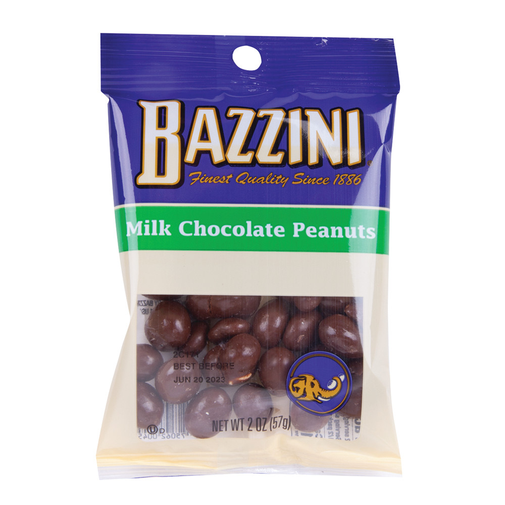 Bazzini Milk Chocolate Peanuts 2 oz Nassau Candy