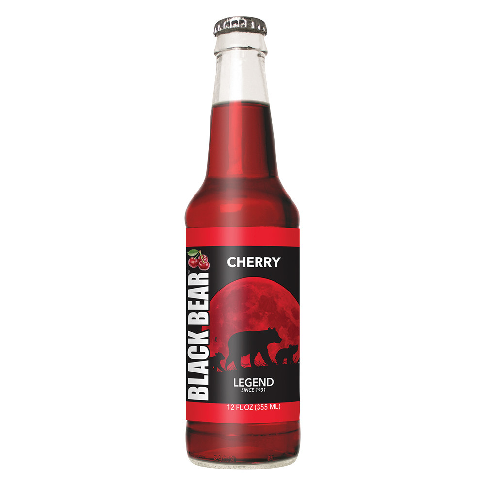 Black Bear Cherry Soda 12 oz Bottle | Nassau Candy