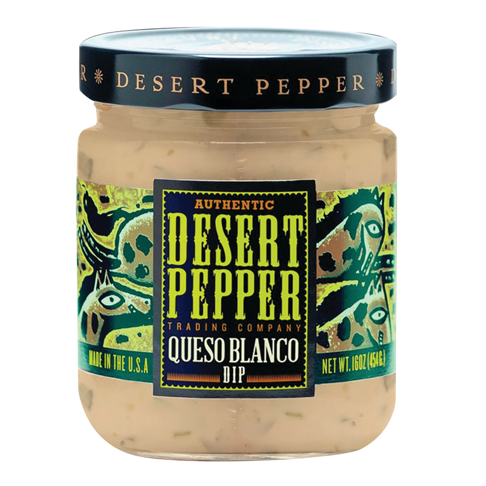 Desert Pepper Queso Blanco Dip 16 oz Jar Nassau Candy
