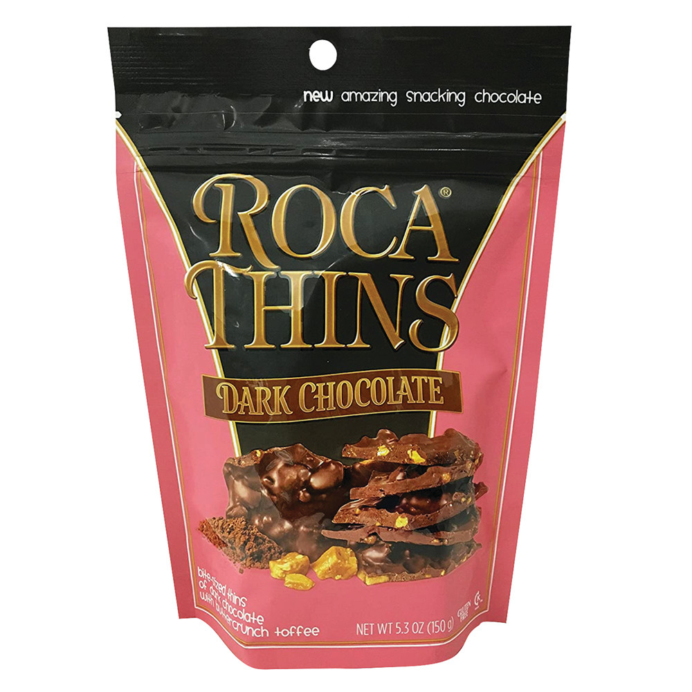 Brown & Haley Dark Chocolate Roca Thins 5.3 oz Pouch | Nassau Candy