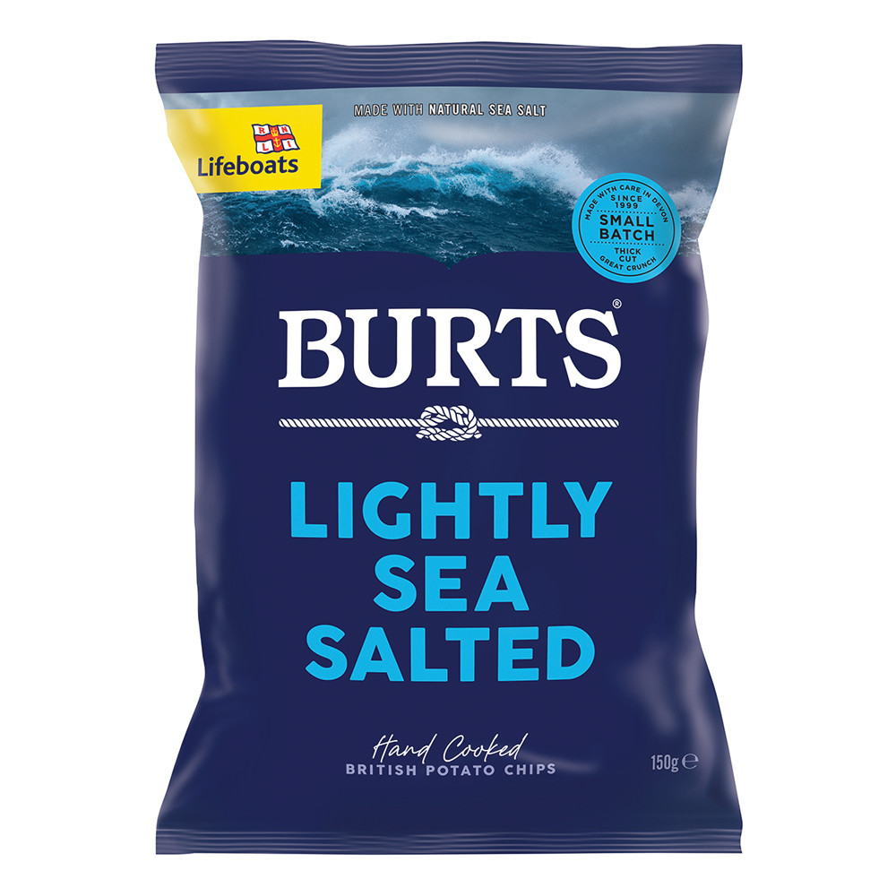 Burts Sea Salt Potato Chips 5.3 oz Bag Nassau Candy
