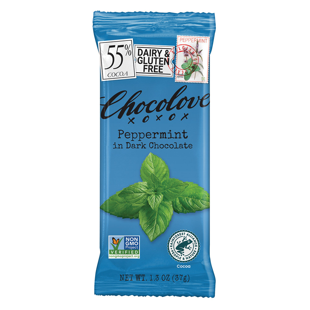 Chocolove Peppermint in Dark Chocolate 1.3 oz | Nassau Candy