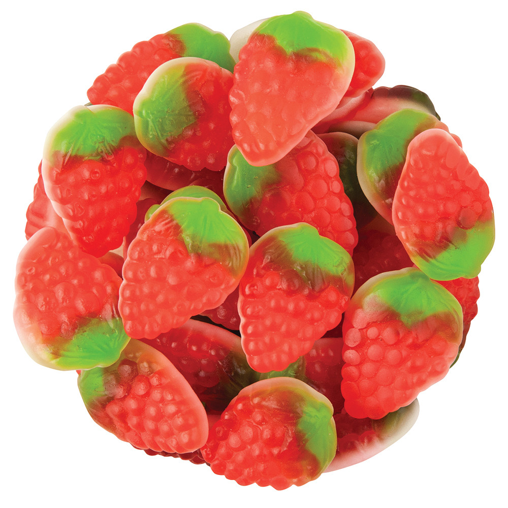 Kervan Gummy Strawberries Foam Bottom | Nassau Candy