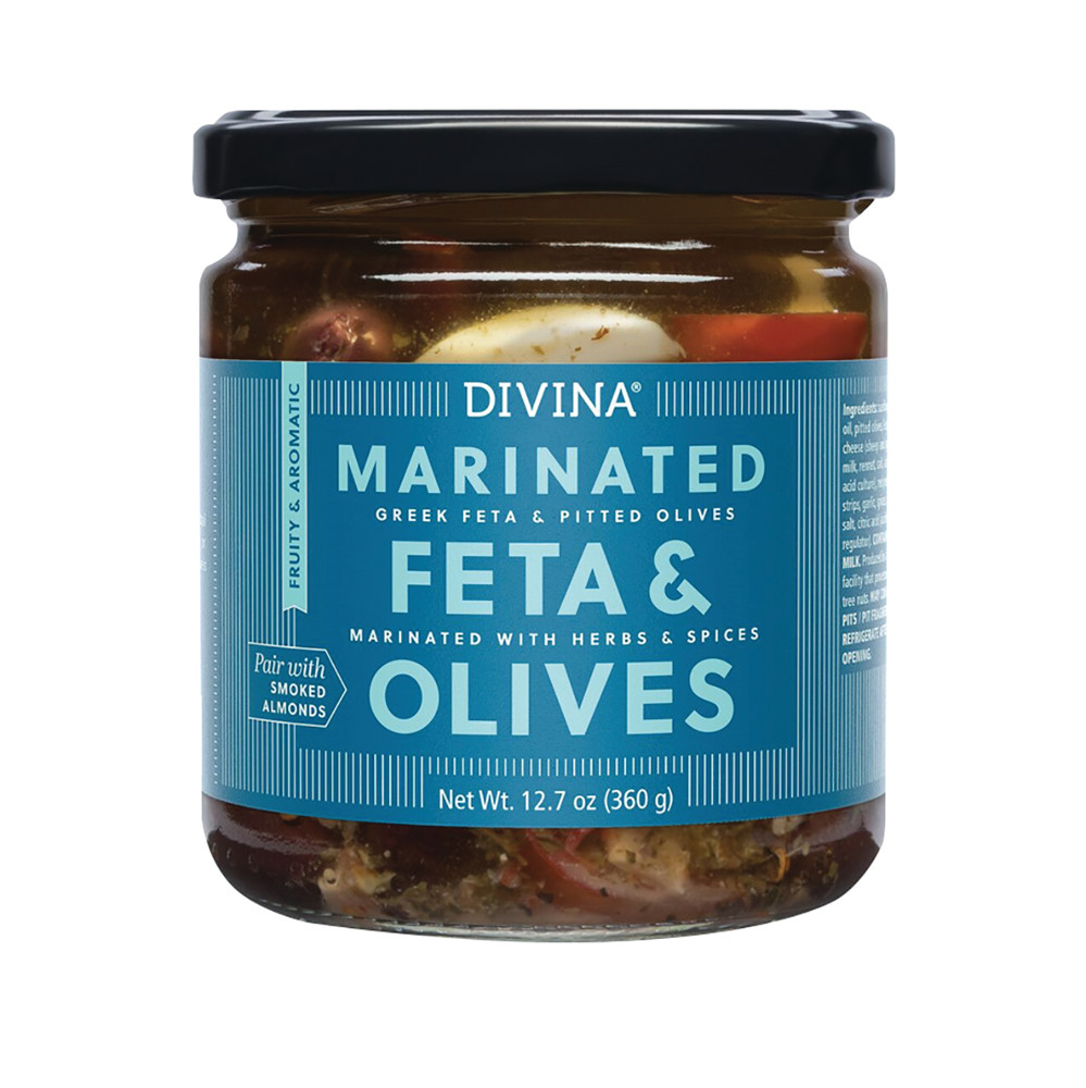 Divina Marinated Feta & Olives 12.7 oz Jar Nassau Candy