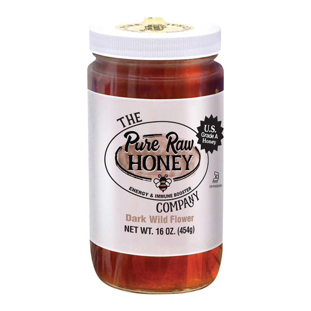 Pure Raw Honey Company Dark Wild Flower 16 oz Jar Nassau Candy