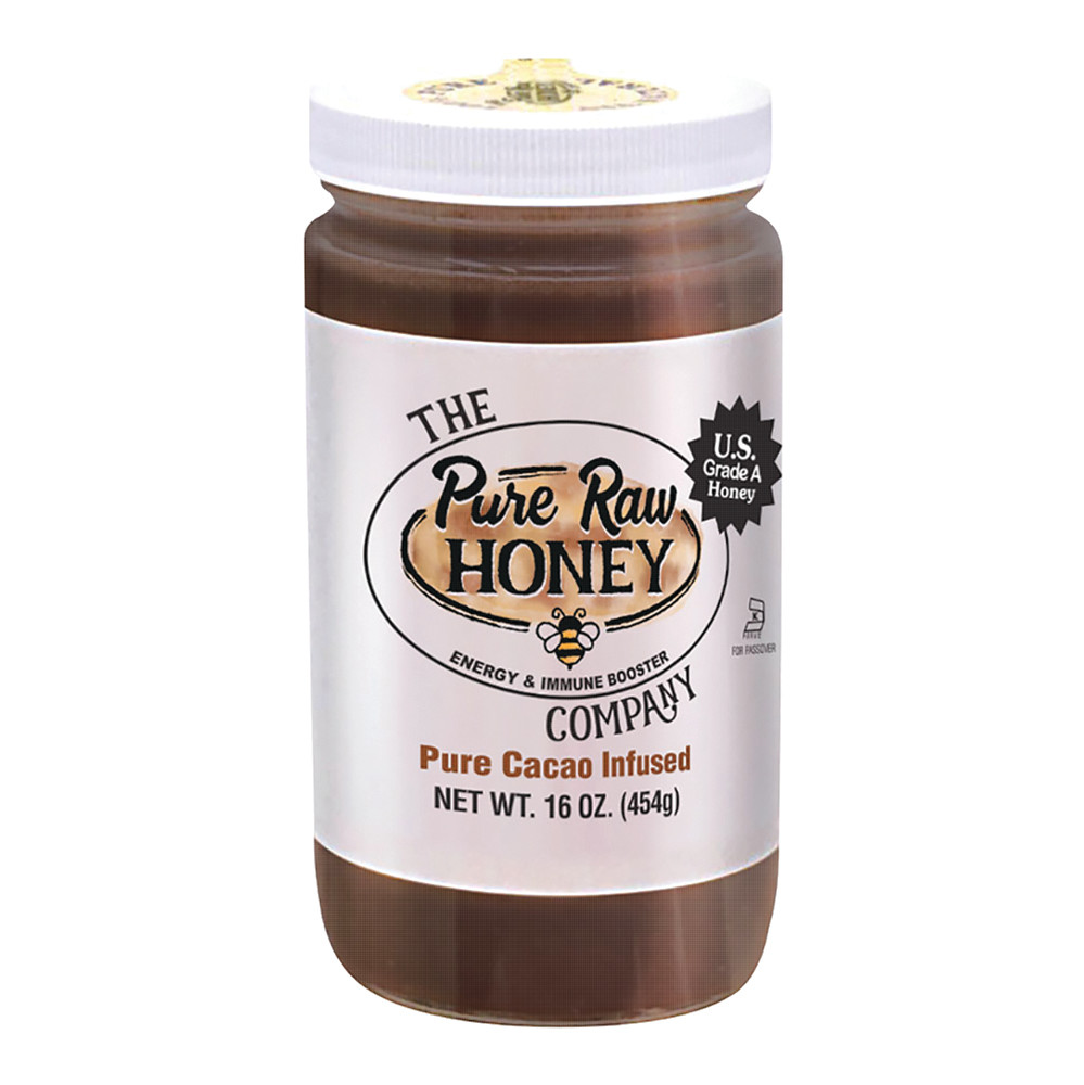 Pure Raw Honey Pure Cacao Infused 16 oz Jar | Nassau Candy