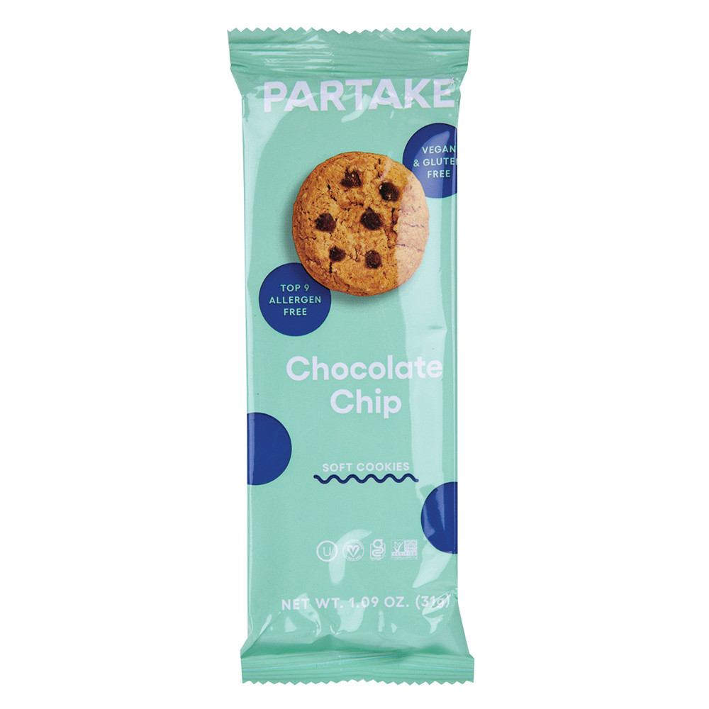 Partake Foods Gluten Free Crunchy Chocolate Chip Cookies, 5.5 OZ