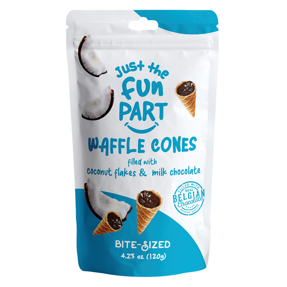 Just The Fun Part Waffle Cones With Coconut Flakes