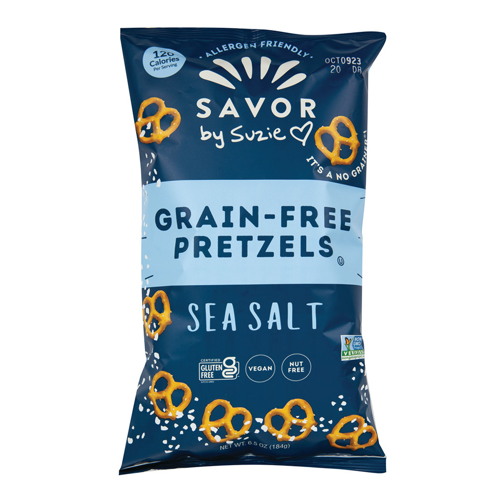 Savor By Suzie Grain Free Sea Salt Pretzel 6.5 oz Bag | Nassau Candy