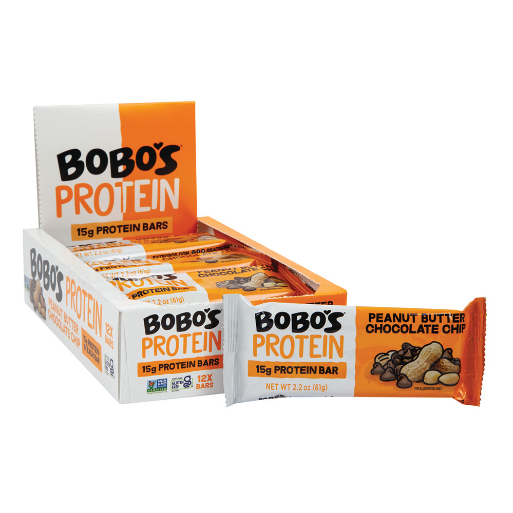 Peanut Butter Chocolate Chip Protein Bar – Bobo's