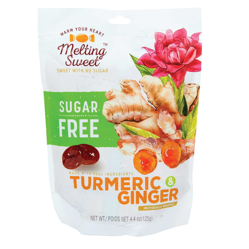 Melting Sweet Hard Sugar Free Turmeric Ginger Bag Nassau Candy