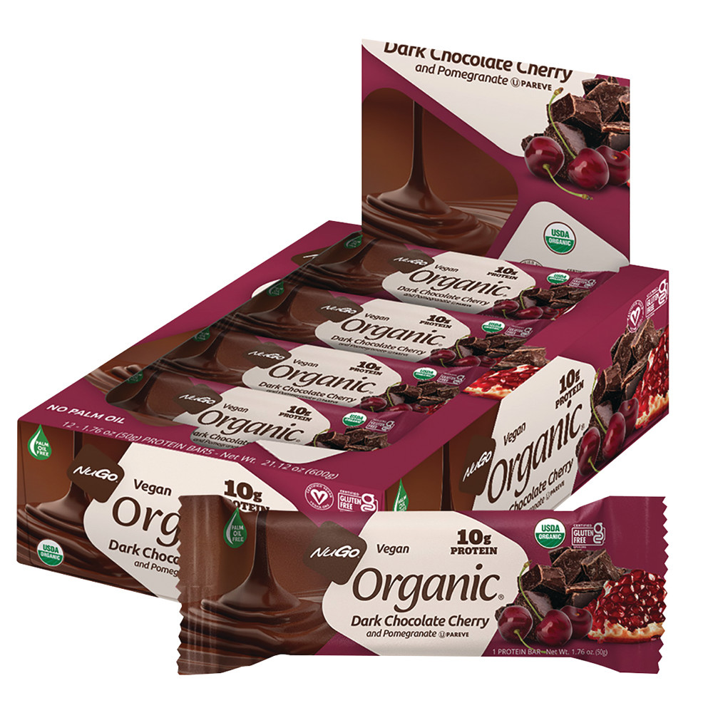 Nugo Organic Dark Chocolate Pomegranate Protein Bar 1.76 oz Nassau Candy
