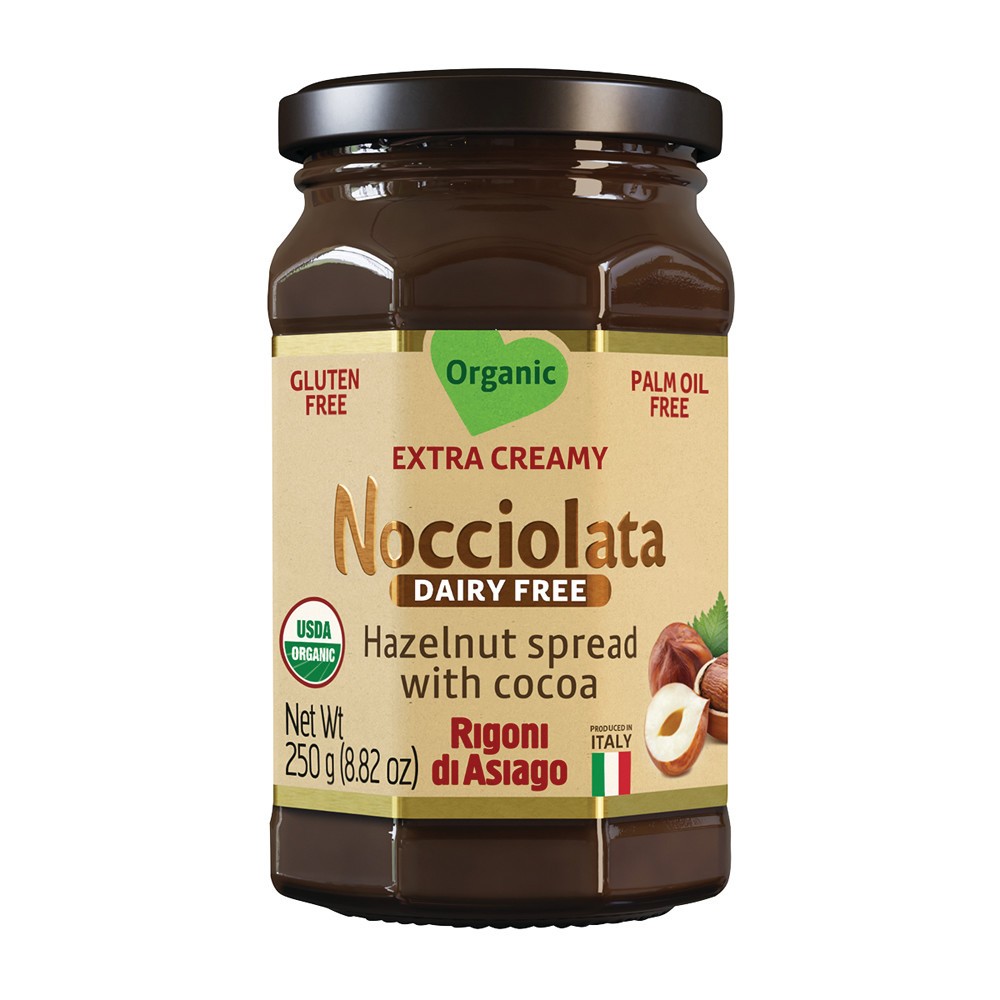 Rigoni Nocciolata Dairy Free Hazelnut Spread 8.82 oz Jar Nassau Candy