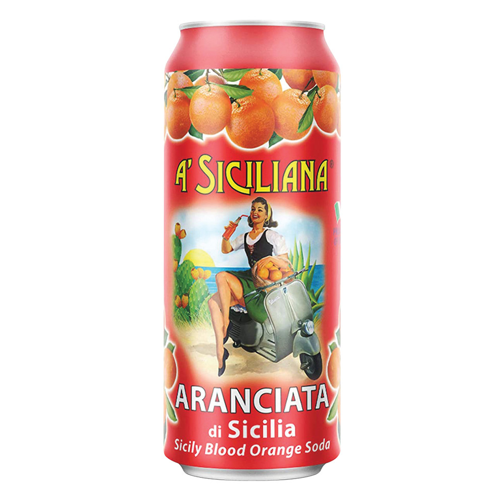 Cosmesi Siciliana コスメシシチリアーナ A'siciliana Blood Orange Soda 6 Pack 11.5 oz Can | Nassau Candy