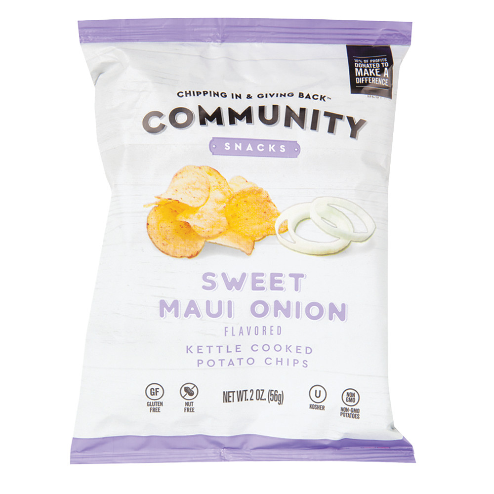 Community Snacks Sweet Maui Onion Chips 2 oz Bag Nassau Candy