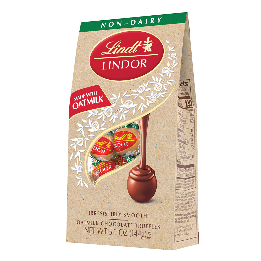Lindt Lindor NonDairy Oat Milk Chocolate Truffles Pack Nassau Candy