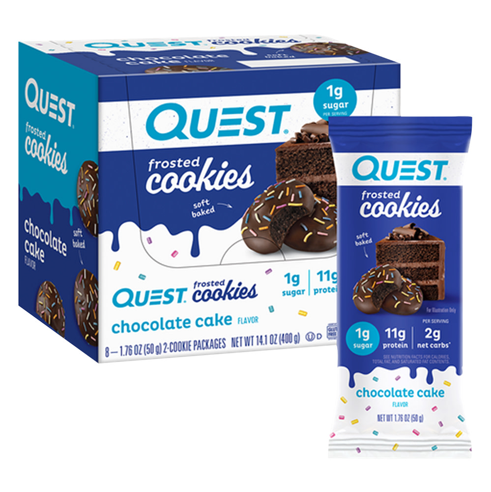 Quest Chocolate Cake Frosted Cookie 1.76 oz | Nassau Candy