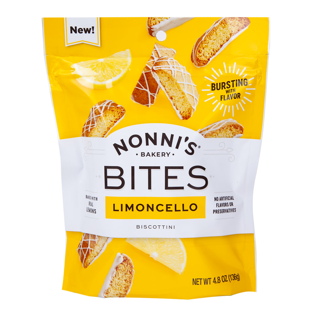 Nonni's Biscottini Bites Limoncello 4.8 oz Pouch